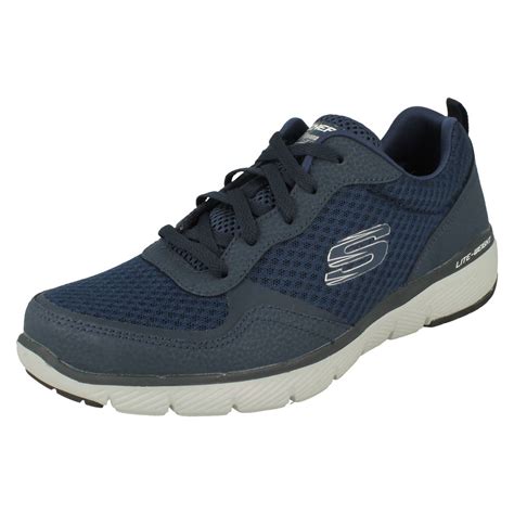 Mens Skechers Air Cooled Memory Foam Trainers Flex Advantage 3.0 52954