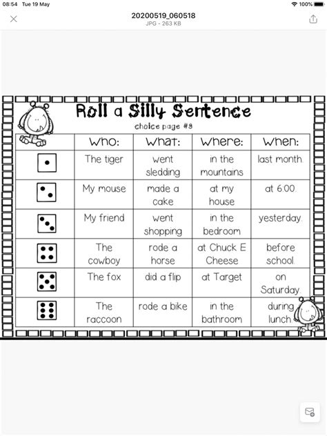 Silly Sentences