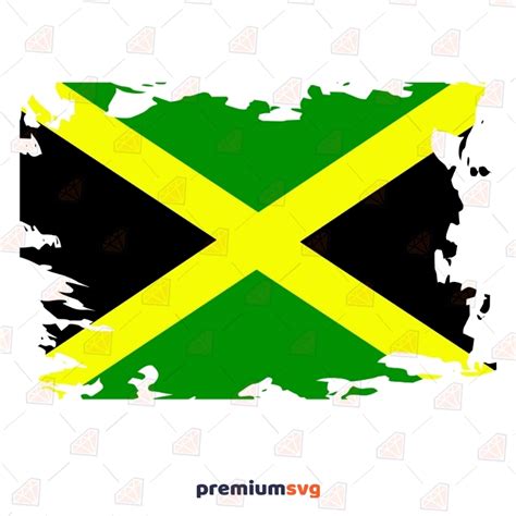 Distressed Jamaica Flag SVG, Instant Download | PremiumSVG