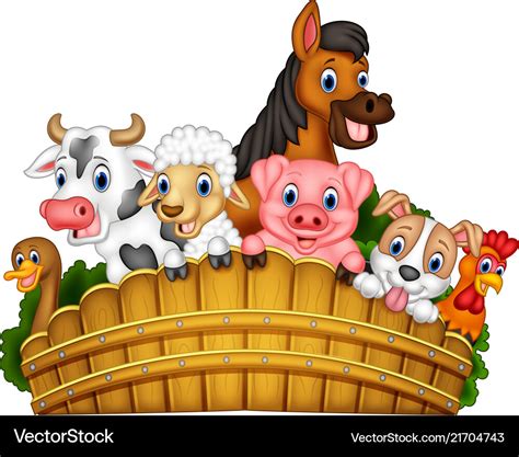 Cartoon farm animals Royalty Free Vector Image