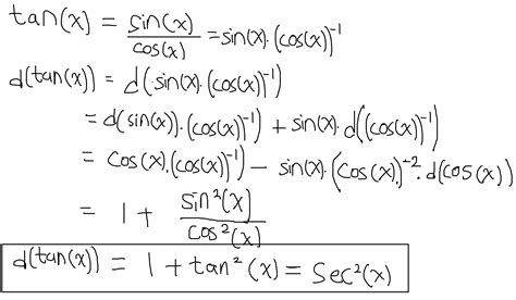 calculus - The derivative of $ \tan x$ is $ \sec^2 x$. Why? - Mathematics Stack Exchange