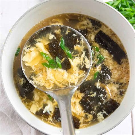 Seaweed Egg Drop Soup - Curious Flavors