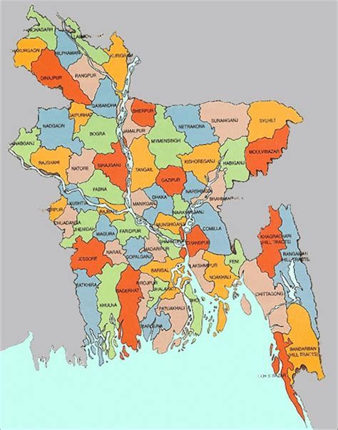 Bangladesh Map With Divisions And Districts Editable Powerpoint Maps ...