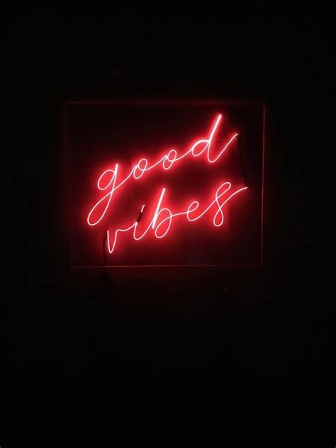 Good Vibes Neon Sign 18 in x 15 in Custom Handmade | Etsy | Neon signs, Red aesthetic, Red ...