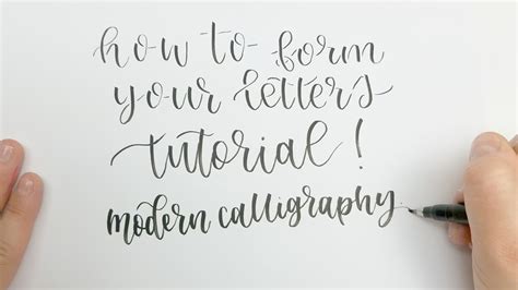 How to Form Letters in Modern Calligraphy - The Anatomy of a Letter - YouTube