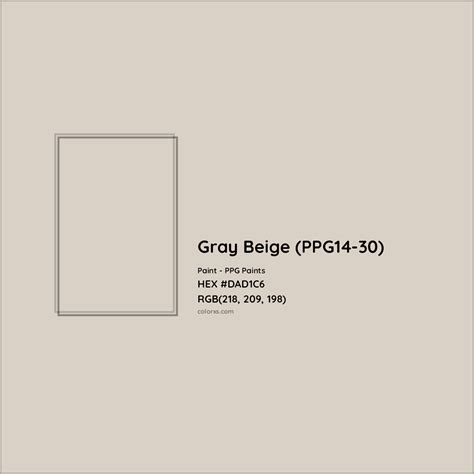 PPG Paints Gray Beige (PPG14-30) Paint color codes, similar paints and colors - colorxs.com