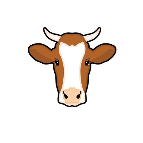 Premium Vector | Cow head vector