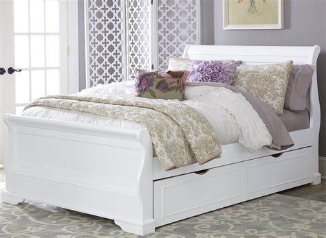 Walnut Street White Riley Full Sleigh Bed With Trundle from NE Kids ...