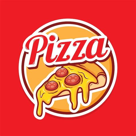 Pizza logo design | Premium-Vektor