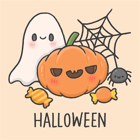 Premium Vector | Halloween cute cartoon hand drawn style