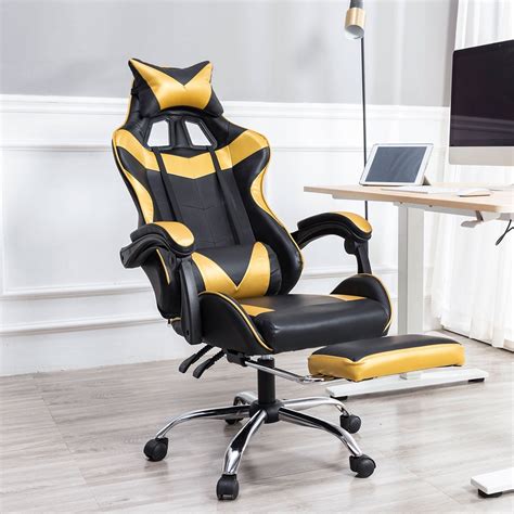 Good Desk Chairs For Gaming : Best Choice Products Height and Backrest Adjustable Faux ...