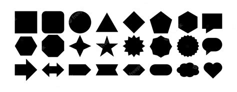 Premium Vector | Shapes icon vector. shapes icon set