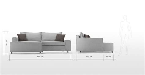 Mayne Left Hand Facing Corner Sofa Bed, Clear Grey Stone | made.com | Corner sofa bed with ...