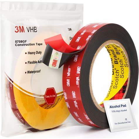 LLPT Double Sided Tape Heavy Duty Mounting Tape 16.5Ft x 0.5 Acrylic 2 Sided Adhesive Waterproof ...