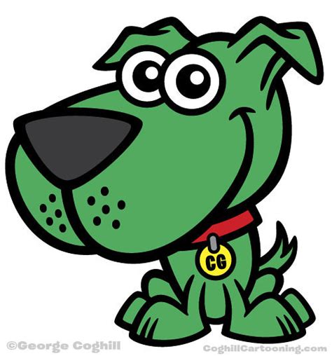 Clean Green Cartoon Dog Mascot Character | Green dog mascot … | Flickr