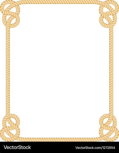 Rope border Royalty Free Vector Image - VectorStock