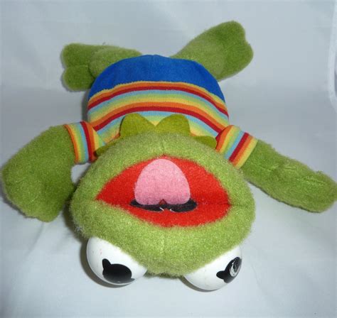 Plush Muppet baby Kermit the frog