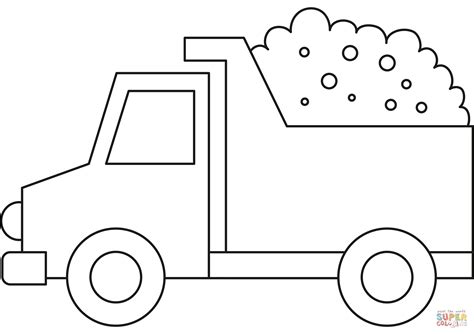 Cartoon Dump Truck coloring page | Free Printable Coloring Pages