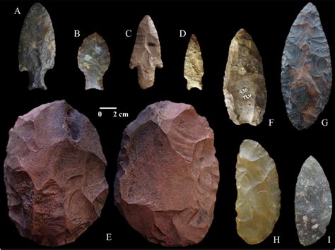 Paleoamerican bifacial tradition tools of the Uruguay River basin. (A)... | Download Scientific ...