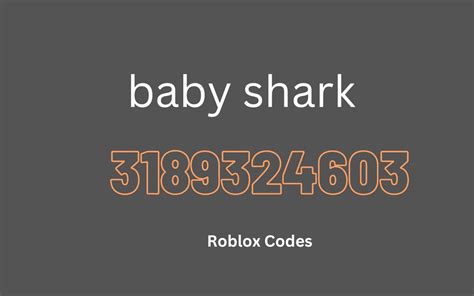 Baby Shark Roblox ID