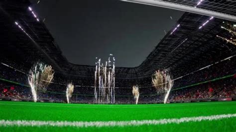 Celebration on soccer stadium arena. fir... | Stock Video | Pond5