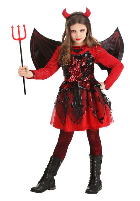 Sparkling Devil Girl's Costume Dress