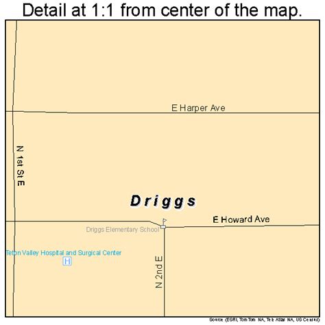 Driggs Idaho Street Map 1622690