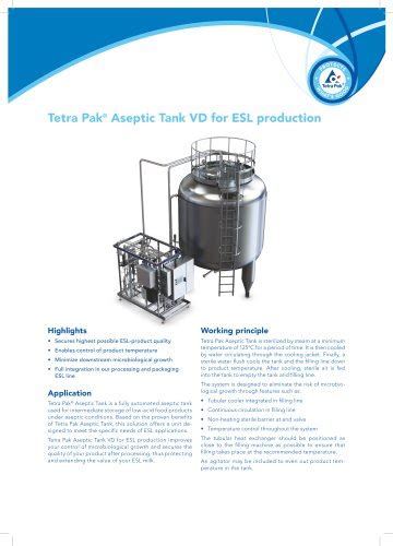 Tetra Alsafe® Aseptic tank - Tetra Pak - PDF Catalogs | Technical ...