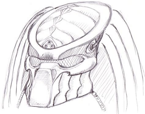 Predator Helmet Drawing at PaintingValley.com | Explore collection of Predator Helmet Drawing