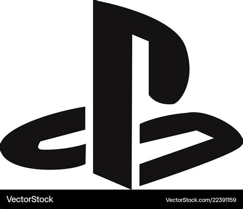 Playstation logo icon Royalty Free Vector Image