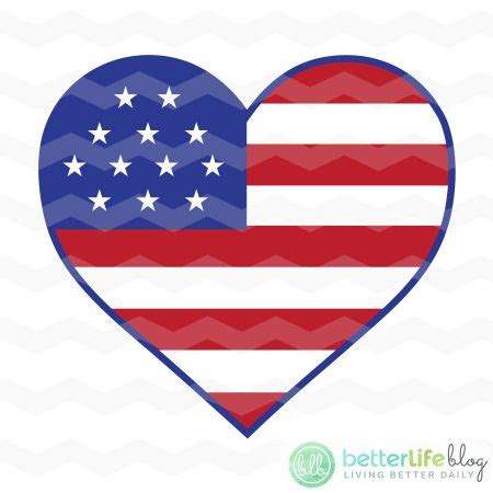 American Flag Heart SVG - Better Life Blog