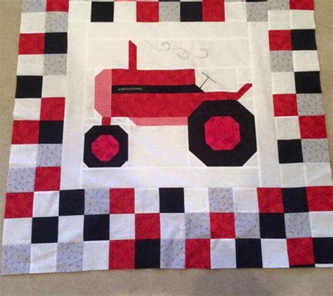 Tractor Quilt Pattern for Fabric Crafts