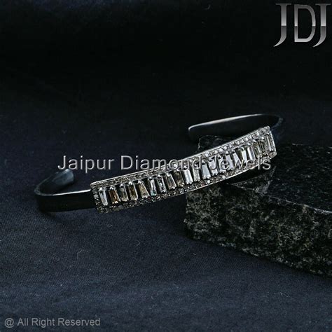 Genuine Baguette Diamond Cuff Bracelet Bangle 925 Sterling Silver Jewelry Gifts | eBay