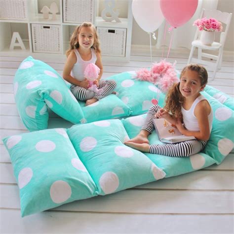 Inexpensive Floor Lounger Made from Pillows • Kids Activities Blog