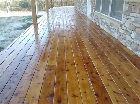 Got the cedar deck stained! | Porch design, Staining deck, Cedar deck stain