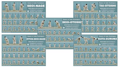 The Traditional Gokyo Of Kodokan Judo Poster, Judo Techniques Poster, Judoka Gift, Judo Dojo ...