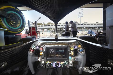 Mercedes AMG F1 W09 cockpit at Azerbaijan GP