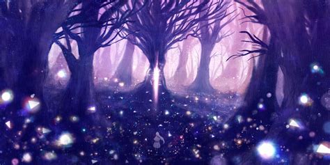 Purple Anime Forest Wallpapers - Wallpaper Cave