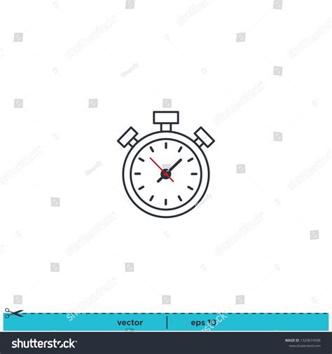 Stopwatch Icon Vector Logo Template Stock Vector (Royalty Free) 1329674936 | Shutterstock