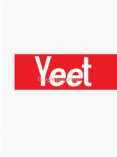 "Yeet logo" Sticker by Purplepugprints | Redbubble