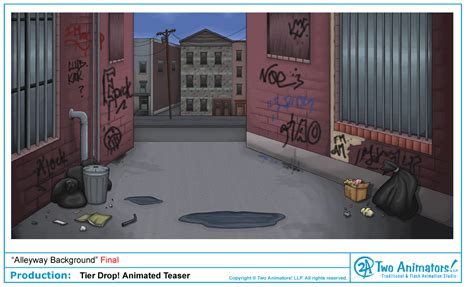 The Cartoon Funny: Background Design: Future Alleyway