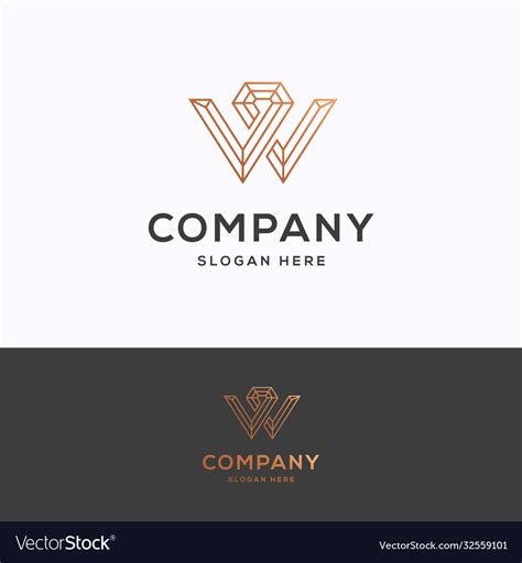 W company logo Royalty Free Vector Image - VectorStock