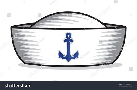 Sailor Hat Stock Vector Illustration 154830275 : Shutterstock