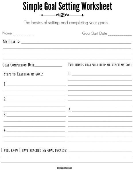 Goal Setting Spreadsheet Template Download Spreadsheet Downloa goal setting spreadsheet template ...