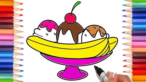 Coloring Pages Banana Split