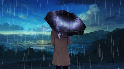 Anime Rain Girl Live Wallpaper - Live Wallpaper