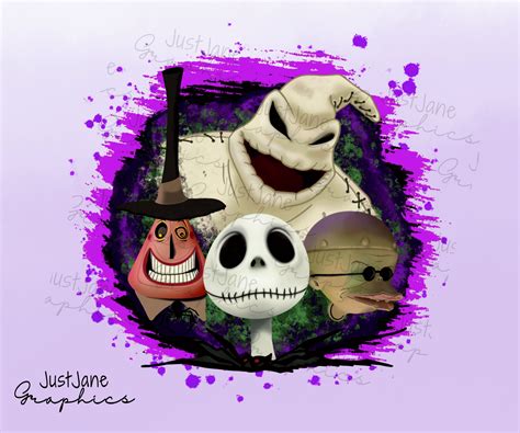 Nightmare Before Christmas PNG, Jack Skellington & Oogie Boogie Man ...