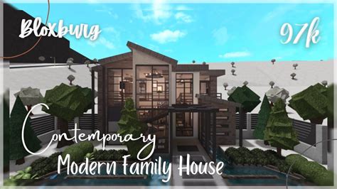 Roblox Bloxburg: Contemporary Modern Family House Speed Build + Tour | Mansions, Design your ...