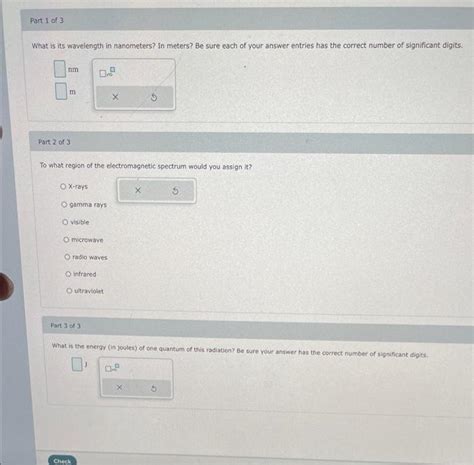 Solved What is its wavelength in nanometers? In meters? Be | Chegg.com