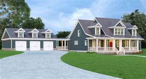 Cape Cod Plan: 3,362 Square Feet, 3 Bedrooms, 2.5 Bathrooms - 009-00207